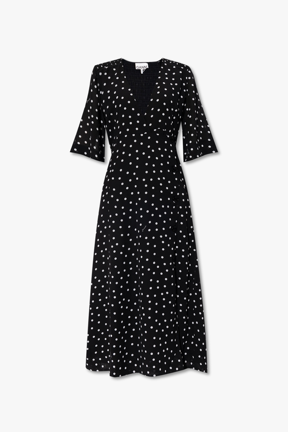 Ganni red on sale polka dot dress